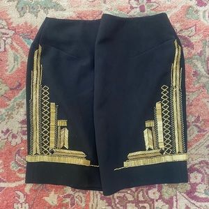 Sass & Bide gold beaded mini skirt